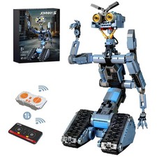 1176 Pieces Johnny 5 Robot Building Set with Remote Control Short Movie