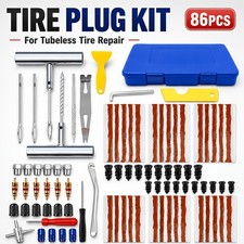 Tubeless Tire Repair Kit Heavy Duty Puncture Rivet Set Cars Van Motorcycle Bikes
