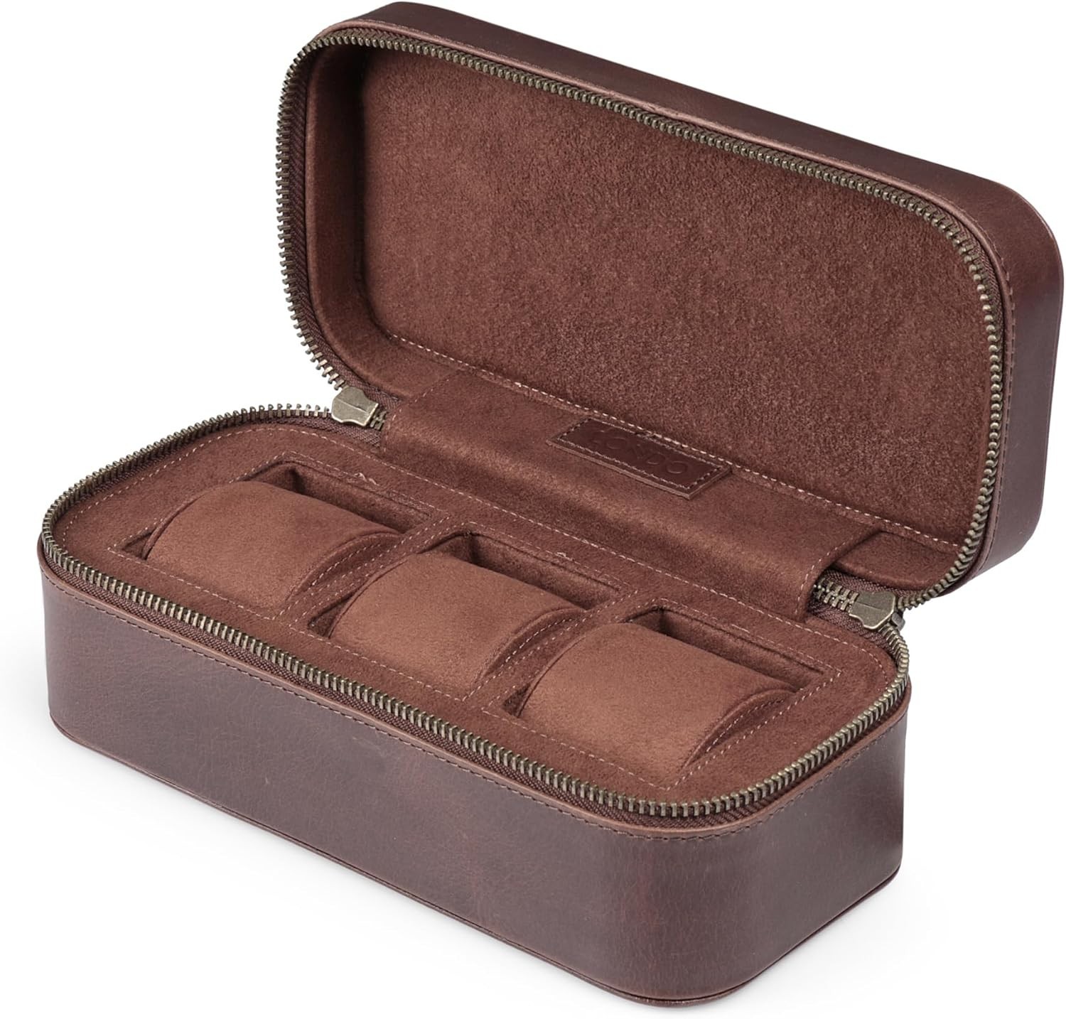 Londo - Genuine Leather Belmont 3-Slot Watch Box Stylish Organizer - Brown *NEW*