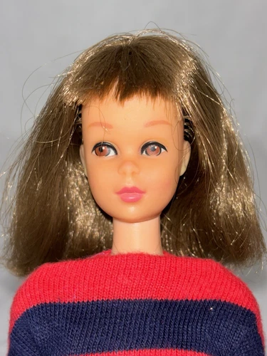 Vtg 1966-68 Mattel Straight leg Francie Doll #1140 Brunette SS Bottom ONE Shoe