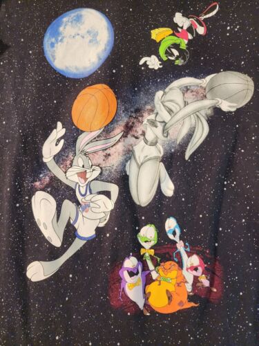 Bugs Babs Bunny Marvin Martian Space Jam Movie T-Shirt  women's Medium 2017 GUC - Picture 1 of 6