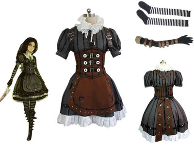 Alice Madness Returns in Full Cosplay Costume for Halloween