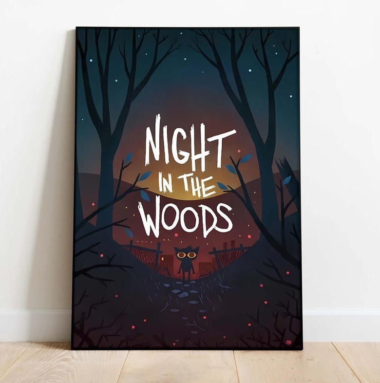 Night in the Woods Poster, Wall Art & Home Decor, Video Game Poster Gift