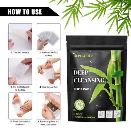 100Pcs Foot Detox Patches Pads Toxins Deep Cleansing Herbal Organic Slimming Pad - Picture 3 of 17
