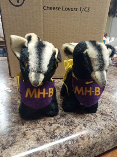 Vintage University Of Mary Hardin-Baylor Skunk Plush Pair
