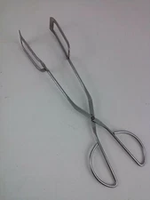 15-1/5-inches Rectangular Finger Hole Serrated Edges Tongs