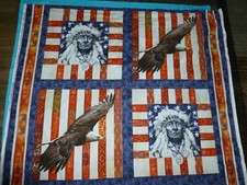 RARE David Behren fabric 100 Cotton Fabric 1yd Panel American Spirit PATRIOT