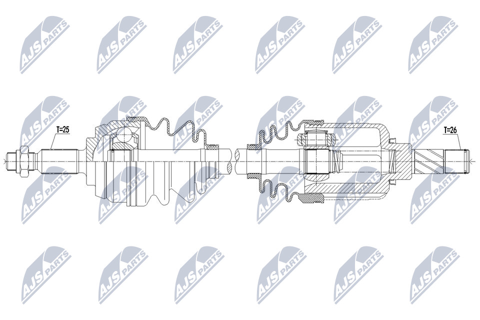 DRIVE SHAFT NPW-RE-146 FOR DACIA DUSTER/SUV/Van K9K892/884/830/796/612 1.5L 4cyl - Image 7
