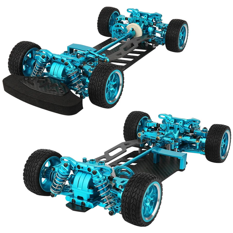 Upgraded Metal Alloy Carbon Fiber Chassis Frame Kit For TT02 TT-02 1/10 RC Car - Image 3 of 4