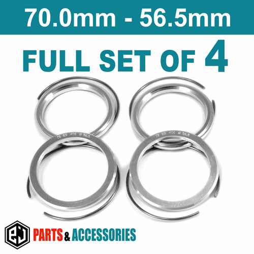70.0-56.5 Spigot Rings Hub Rings FULL SET aluminium spacers rings for BBS wheels - 第 3/6 張圖片