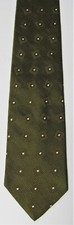 SULKA Luxury Men's Silk Polka Dot Tie Sage Neckwear Made in France