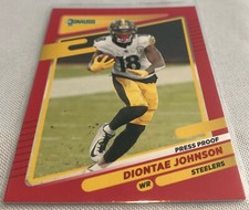 2021 Donruss Football Diontae Johnson Pittsburgh Steelers Press Proof Red #25