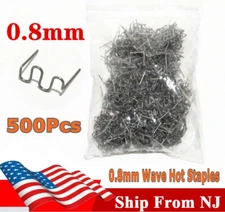 500 Pcs Standard Pre-Cut 0.8mm Wave Hot Staple For Plastic Stapler Repair Welder