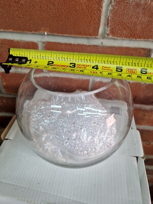 1X ROUND CLEAR Glass Vase Fish Tank Ball Bowl Flower Planter Terrarium For Home £5.83 - UK