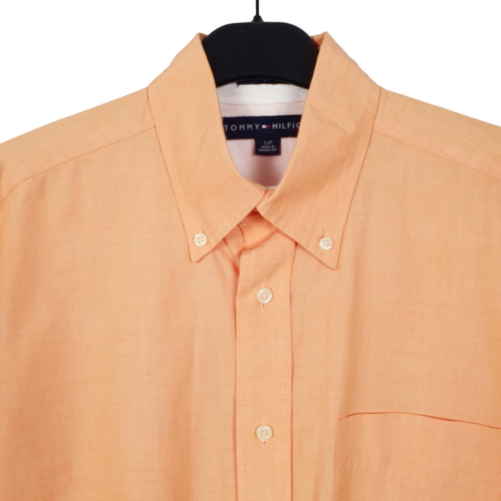 TOMMY HILFIGER Orange Shirt Long Sleeve Casual Mens M image 2