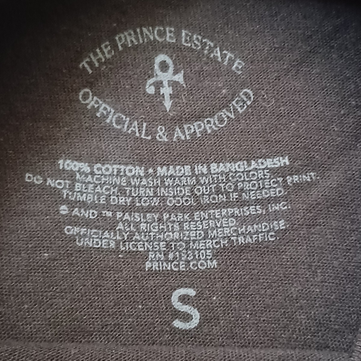Purple Rain T Shirt Men Small Black Prince Graphic Movie Short