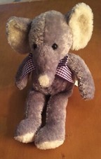 Princess Soft Toys Gray Elephant Plush from 2002 11"