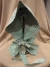 Bonnet Hat Doka Dot Green