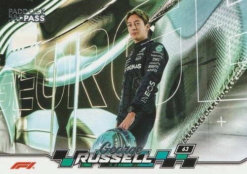 超激レア ジョージラッセルサイン付き メルセデスパドックパス 2024 2024 Topps Paddock Pass Formula 1 #35 George Russell Chrome
