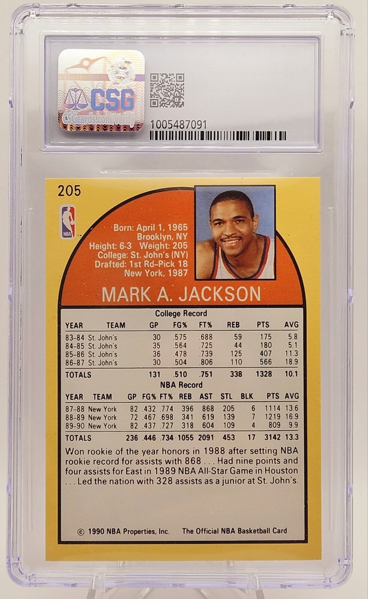 MARK JACKSON 1990 NBA Hoops #205 MENENDEZ BROTHERS CSG 8.5 Netflix