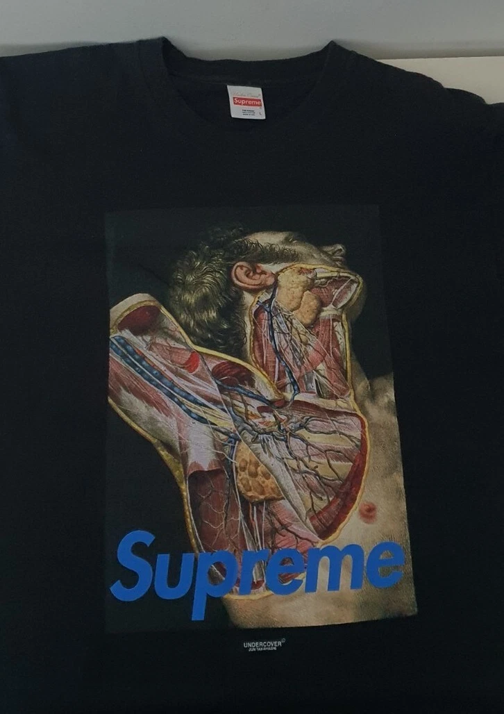 Rare FW14 Supreme x Undercover Anatomy black Tee size L large T shirt