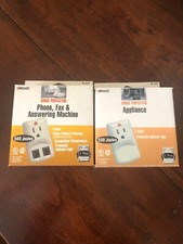 Lot Of 2 2278 2277 1 Outlet Plug In Appliance And Phone Surge Protector UNUSED