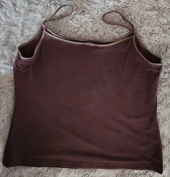 Joseph Ribkoff Spaghetti Strap Tank Top Brown Size US 14 Or UK 16 - Image 3 of 3