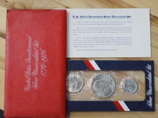 1976 s U.S. 40% SILVER 3 PIECE BICENTENNIAL MINT SET OGP - FREE SHIPPING!