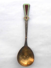 Vintage Russian   Silver    Enamel Spoon