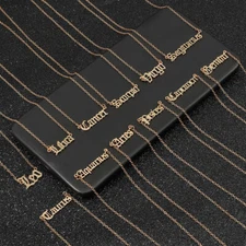 HOROSCOPE NECKLACE GOLD TONE NEW!