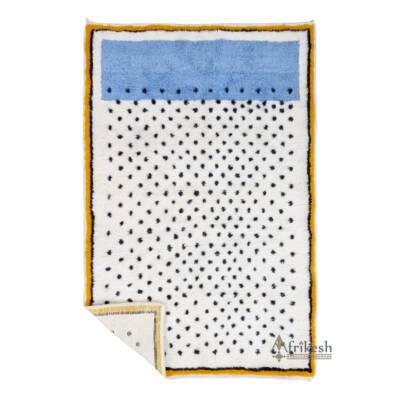 MADE TO ORDER - Moroccan Handmade Beni Ourain Rug Wool Berber Dotted Blue Rug