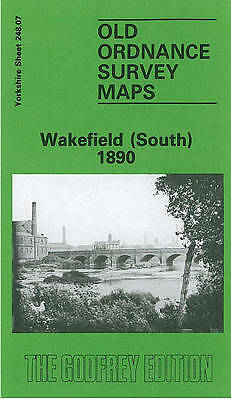 MAP OF Wakefield South 1890 YKS Sheet by John Goodchild  NEW Sheet map folded