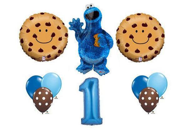 Sesame Street Cookie Monster First Birthday Party Supplies