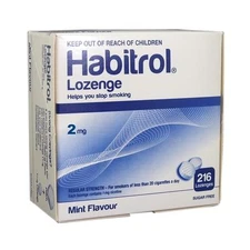 Habitrol Nicotine Lozenge 2mg Mint Flavor Lozenges 216 Pieces Sugar Free 1 Box