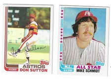 1982 Topps Baseball card singles #301 - #400 U Pick