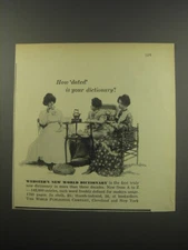 1955 Webster's New World Dictionary Advertisement - Tea Party