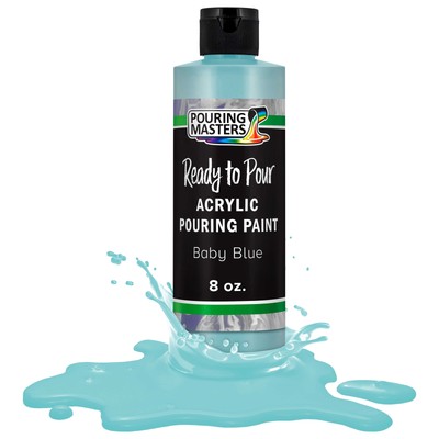 Pouring Masters Baby Blue 8-Ounce Bottle Water-Based Acrylic Pouring Paint