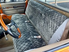 Vintage Charcoal Diamond Swirl Bench Seat Covers For Mid Size Truck And Car Vintage Charcoal Diamond Swirl Bench Seat Covers For Mid Size Truck And Car