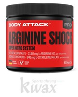 (Eur 152,42/Kg) Arginine Shock Body Attack 80 Kapseln Mit Arginin Citrullin