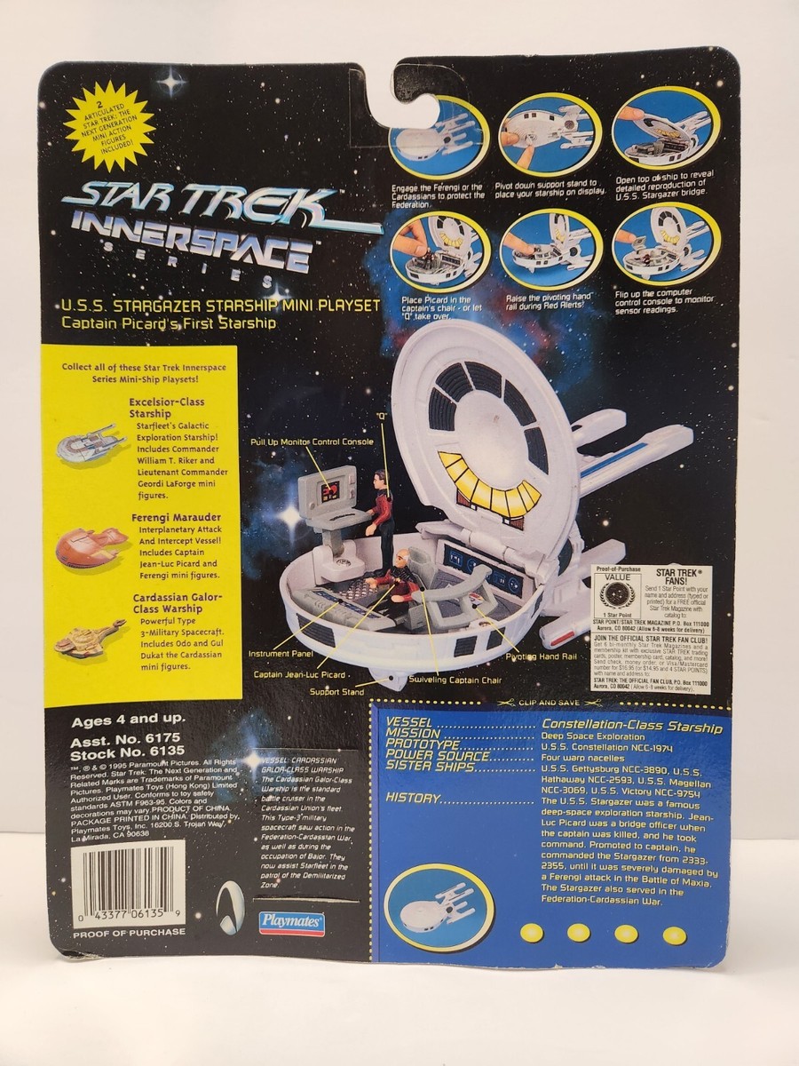 1995 Playmates Star Trek Innerspace U.S.S. Stargazer Starship Mini