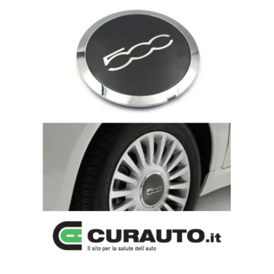 FIAT 500X COPPETTA Coprimozzo Logo Stemma Originale Hub Cap Nabendeckel Cromo EUR 23,00 - Foto 6