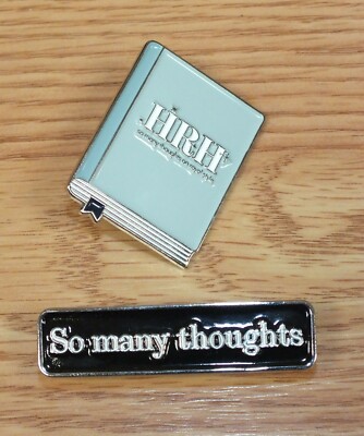 Elizabeth Holmes  HRH So Many Thoughts in Royal Style Book Pin Set Only 