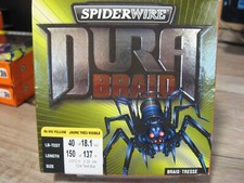 SpiderWire DURA BRAID Braided Fishing Line - 40 LB - 150 Yds - HI-VIS YELLOW