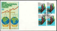 UN Geneva 1980 New International Economic Order - Block Of Four FDC 5