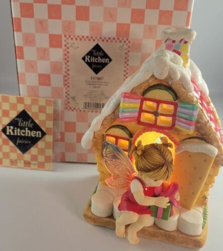 Nuevo en caja Enesco My Little Kitchen Fairies - Casa de pan de jengibre iluminada.  Home Sweet Home - Imagen 1 de 14