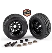 Traxxas 9797 - Trailer wheels (2)/ tires (2)/ mounting hardware, Unassembled