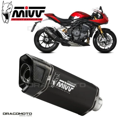 échappement TRIUMPH SPEED TRIPLE 1200 RR / RS 2023 2024 MIVV Sr-1 Titane Noir - Photo 1/4