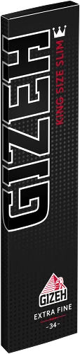 5/10/25 Heftchen GIZEH BLACK® KING SIZE SLIM (34 Blättchen) long Papers