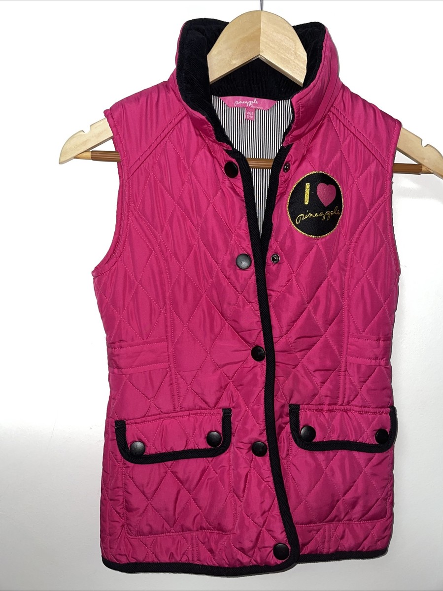 Debenhams Girls Pink I 💗 Pineapple Dance Studios Gilet Waistcoat