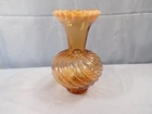 Fenton Cameo Opalescent Glass Vase w/ Spiral Design 6 1/4" Tall